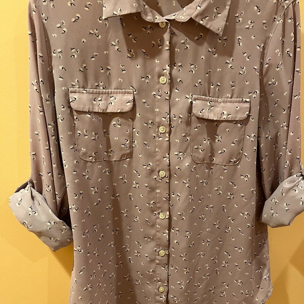 Loft Purple Button-Down (M)